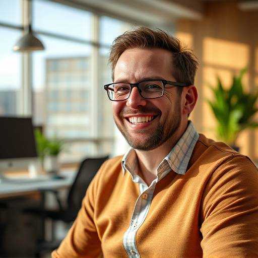 Mark de Boer in een ontspannen setting, genietend van zijn nieuwe baan.